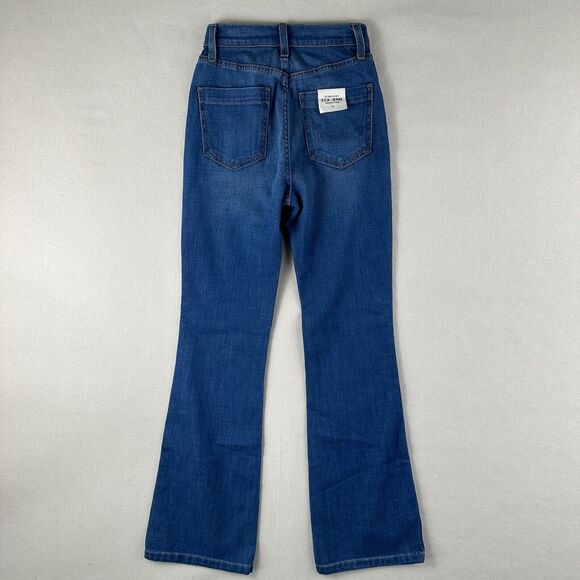 Outerknown Paramour Flare SEA Jeans Women’s 24 Blue High Rise Denim Stretch Pant - Picture 15 of 16